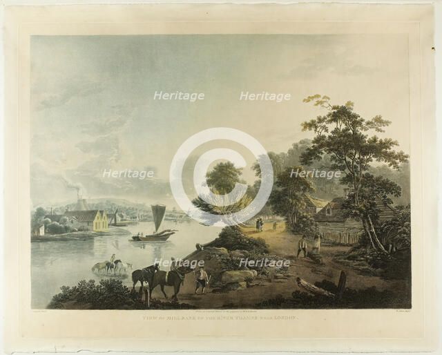 View of Hillbank on the River Thames near London, published 1795. Creator: Francis Jukes.