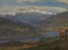 View of Hjelle in Valdres, 1850. Creator: Johan Christian Dahl