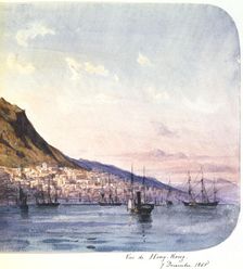 View of Hong Kong, 7 December 1865 Artist: Jean Henri Zuber