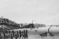 View of Hoboken Taken from the Ferry, ca. 1838. Creator: Nicolino Calyo