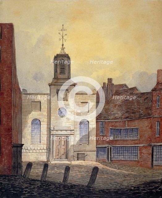 View of Holy Trinity Church, Minories, City of London, 1810. Artist: William Pearson