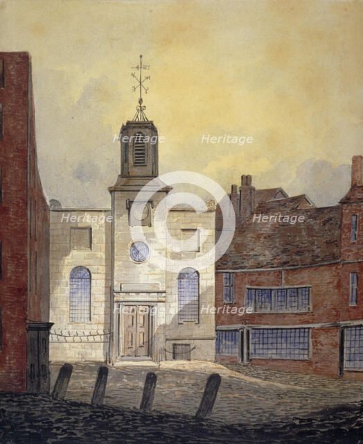 View of Holy Trinity Church, Minories, City of London, 1810. Artist: William Pearson