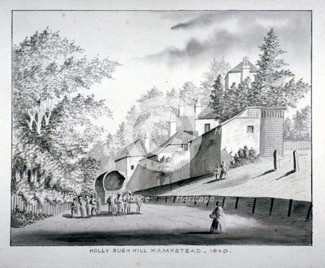 View of Holly Bush Hill, Hampstead, London, 1840.     Artist: Anon