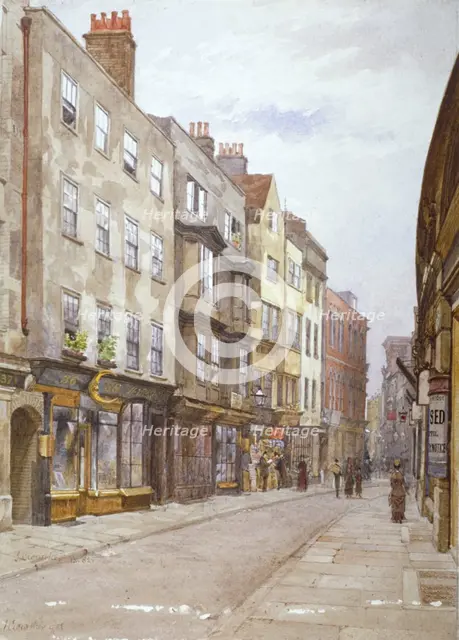 View of Hollywell Street looking west, Westminster, London, 1882. Artist: John Crowther