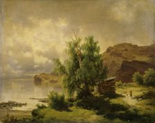 View of Holsfjorden, Ringerike, 1856. Creator: Joachim Frich