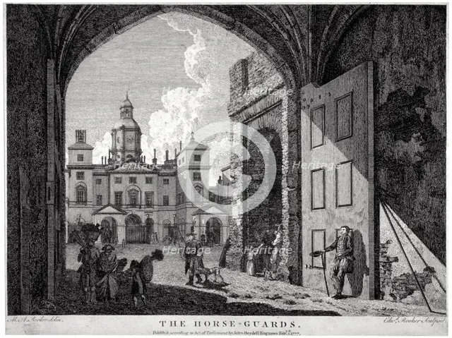 View of Horse Guards, Westminster, London, 1768.                                      Artist: Edward Rooker