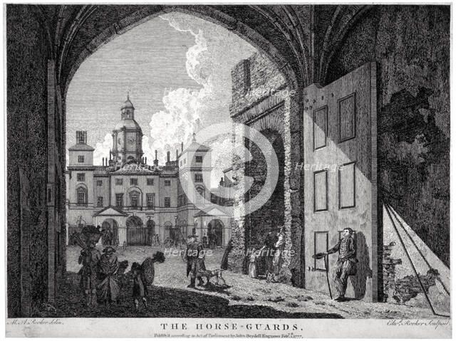 View of Horse Guards, Westminster, London, 1768.                                      Artist: Edward Rooker