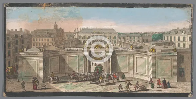 View of Hôtel de Soubise in Paris, 1700-1799. Creators: Anon, Jacques Rigaud.
