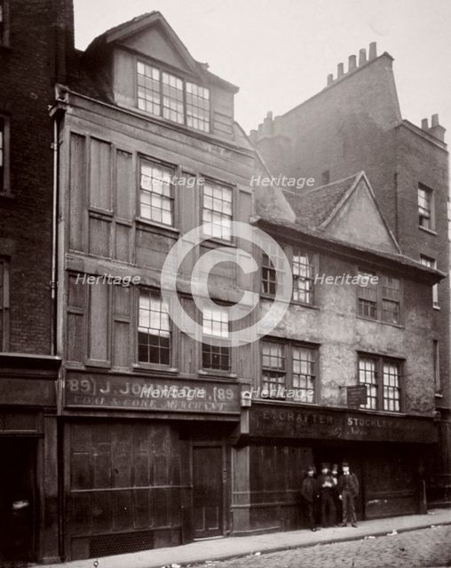 View of houses in Drury Lane, Westminster, London, 1876. Artist: Society for Photographing the Relics of Old London