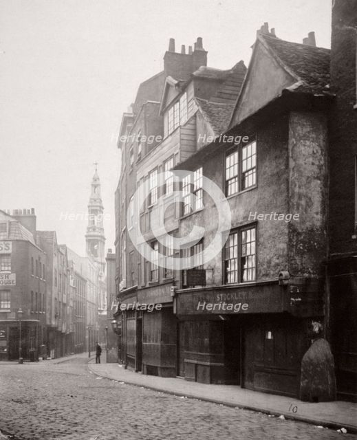 View of houses in Drury Lane, Westminster, London, 1876. Artist: Society for Photographing the Relics of Old London