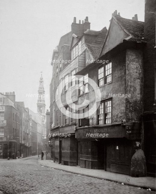 View of houses in Drury Lane, Westminster, London, 1876. Artist: Society for Photographing the Relics of Old London
