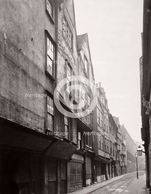 View of houses in Wych Street, Westminster, London, 1876. Artist: Society for Photographing the Relics of Old London
