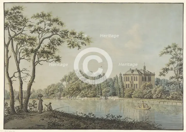 View of Huis Over Holland with tea dome on the Vecht in Nieuwersluis, 1782-1837. Creator: Pieter Bartholomeusz. Barbiers.