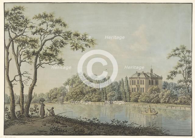 View of Huis Over Holland with tea dome on the Vecht in Nieuwersluis, 1782-1837. Creator: Pieter Bartholomeusz. Barbiers.