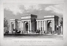 View of Hyde Park Corner, London, 1828. Artist: W Wallis