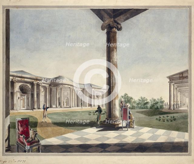 View of Ionic Gallery in Tsarskoye Selo.