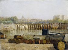 View of Ile Saint-Louis pier, in the morning, 1901. Creator: Edouard Zawiski
