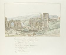 View of interior and stage at Taormina theatre, 1778. Creator: Louis Ducros