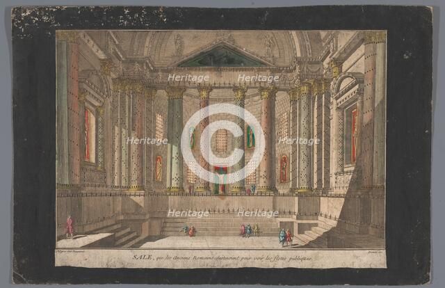 View of interior of a Roman structure, 1745-1775. Creator: Anon.