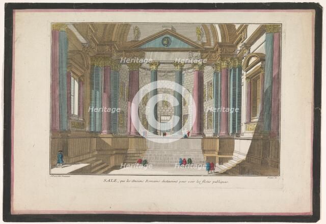 View of interior of a Roman structure, 1745-1775. Creator: Anon.