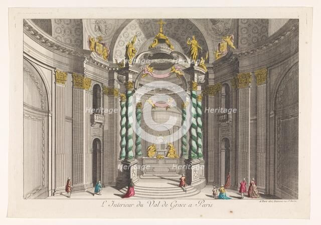 View of interior of Church Val-de-Grâce in Paris, 1745-1775. Creator: Anon.