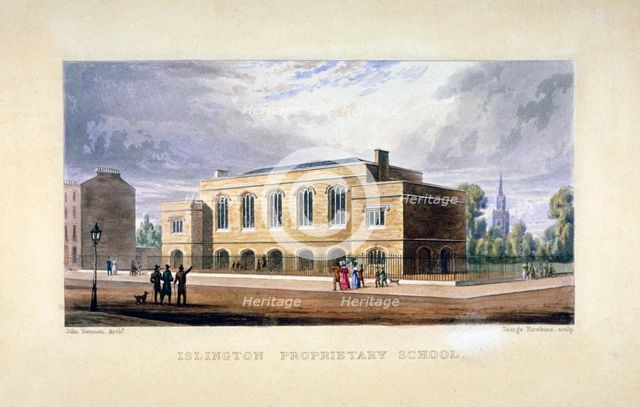 View of Islington Proprietary School, London, c1850.             Artist: Anon