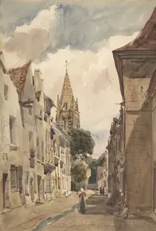View of Issy (A Street in Issy-les-Moulineaux, Seine), 1820-74. Creator: Thomas Shotter Boys