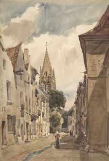View of Issy (A Street in Issy-les-Moulineaux, Seine), 1820-74. Creator: Thomas Shotter Boys