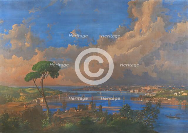 View of Istanbul, 1864. Creator: Caffi, Ippolito (1814-1866).