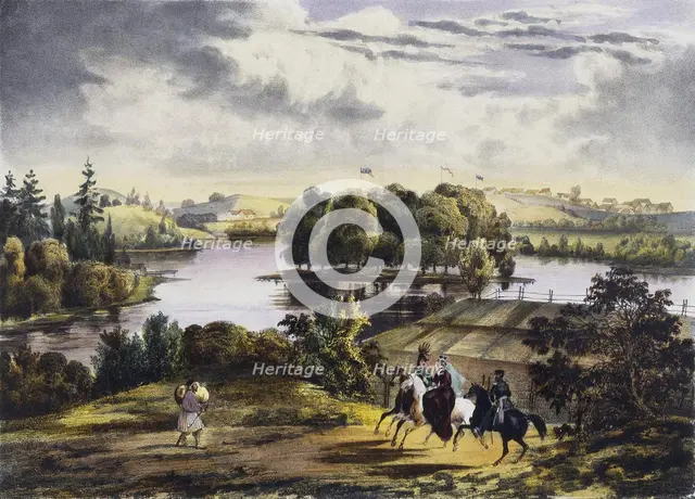 View of Izhora, 1833. Artist: Tirpeune, Adam (active 1830s)
