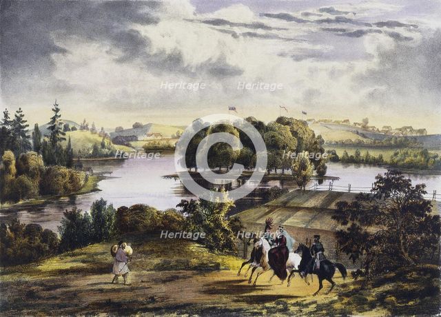 View of Izhora, 1833. Artist: Tirpeune, Adam (active 1830s)
