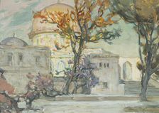 View of Jerusalen. Study, 1921. Creator: Anna Katarina Boberg