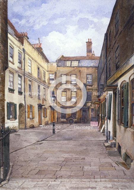 View of Johnson's Court, Fleet Street, London, 1881. Artist: John Crowther