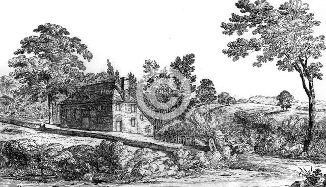 View of Jordaens, the meeting house of the Society of Friends, Buckinghamshire, 1840.Artist: Robert Blemmell Schnebbelie