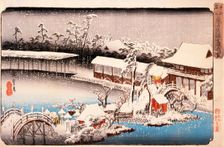 View of Kameido Tenmangu Shrine in Snow, c1832-38. Creator: Ando Hiroshige