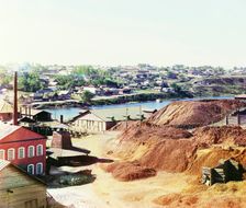 View of Kamenskii Cast Iron Smelting Factory [Kamensk-Uralskii], 1910. Creator: Sergey Mikhaylovich Prokudin-Gorsky