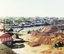 View of Kamenskii Cast Iron Smelting Factory [Kamensk-Uralskii], 1910. Creator: Sergey Mikhaylovich Prokudin-Gorsky