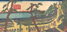 View of Kanagawa on the Tokaido Road (Tokaido kanagawa no shokei), ca. 1862-63.. Creator: Sadahide Utagawa