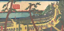 View of Kanagawa on the Tokaido Road (Tokaido kanagawa no shokei), ca. 1862-63.. Creator: Sadahide Utagawa
