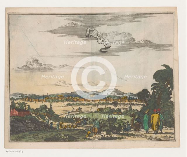 View of Kashan, c.1698-c.1725. Creators: Anon, Pieter van der Aa, Carel Allard.