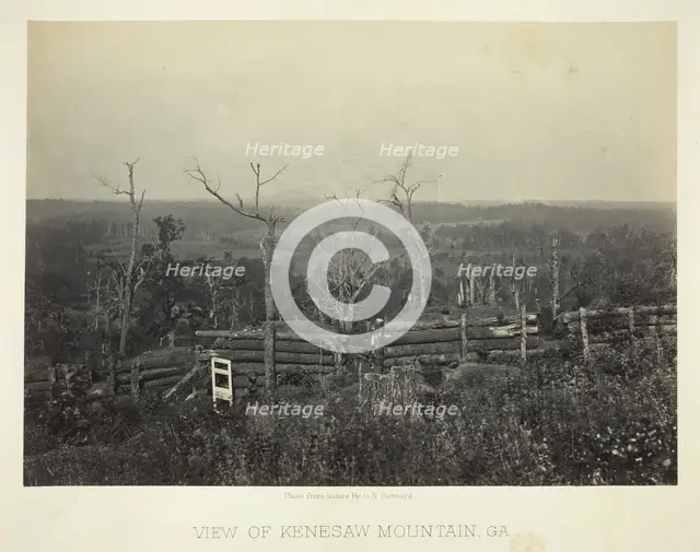 View of Kenesaw Mountain, Ga., 1866. Creator: George N. Barnard.