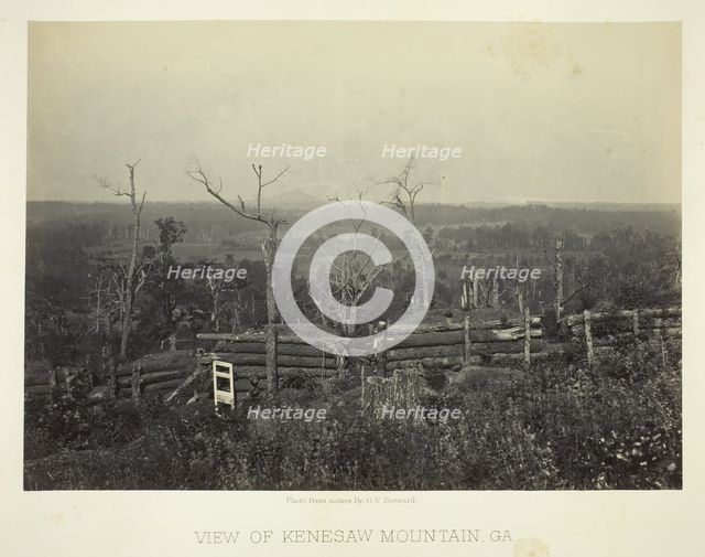 View of Kenesaw Mountain, Ga., 1866. Creator: George N. Barnard.