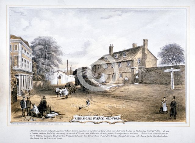 View of King John's Palace, Old Ford, Poplar, London, c1863. Artist: C Coghlan