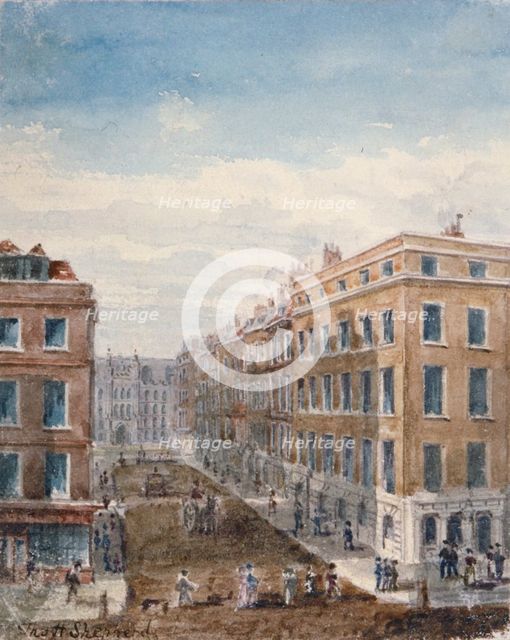 View of King Street, looking north from Cheapside to the Guildhall, City of London, 1840 Artist: Thomas Hosmer Shepherd