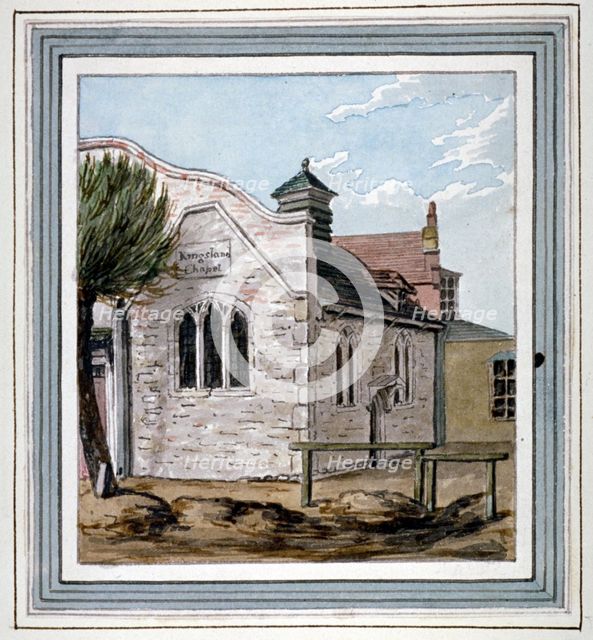 View of Kingsland Chapel, Kingsland Road, Hackney, London, c1800. Artist: Anon