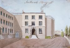View of King's Bench Prison in St George's Fields, Southwark, London, c1820. Artist: Smith