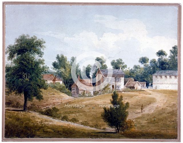 View of Kilbourn Wells spa, Belsize Road, Hampstead, London, c1850.                                  Artist: Anon