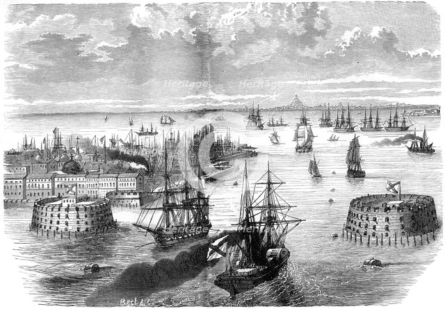 View of Kronstadt, Russia, 1882-1884. Artist: Unknown