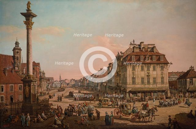 View of Krakowskie Przedmiescie and Sigismund's Column, 1767-1768. Creator: Bellotto, Bernardo (1720-1780).