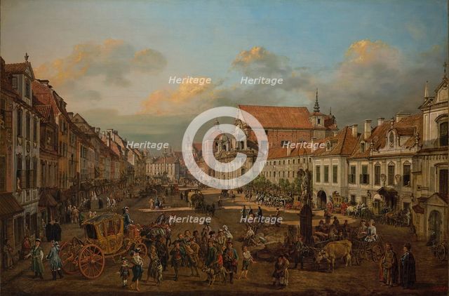 View of Krakowskie Przedmiescie and Sigismund's Column, 1774. Creator: Bellotto, Bernardo (1720-1780).